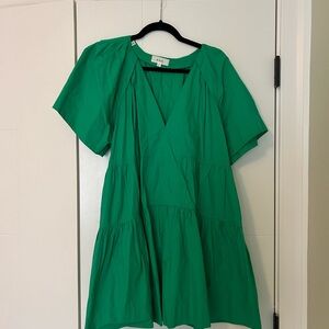 A.L.C. Camilla Tiered Emerald Green V-Neck Dress in a size 8